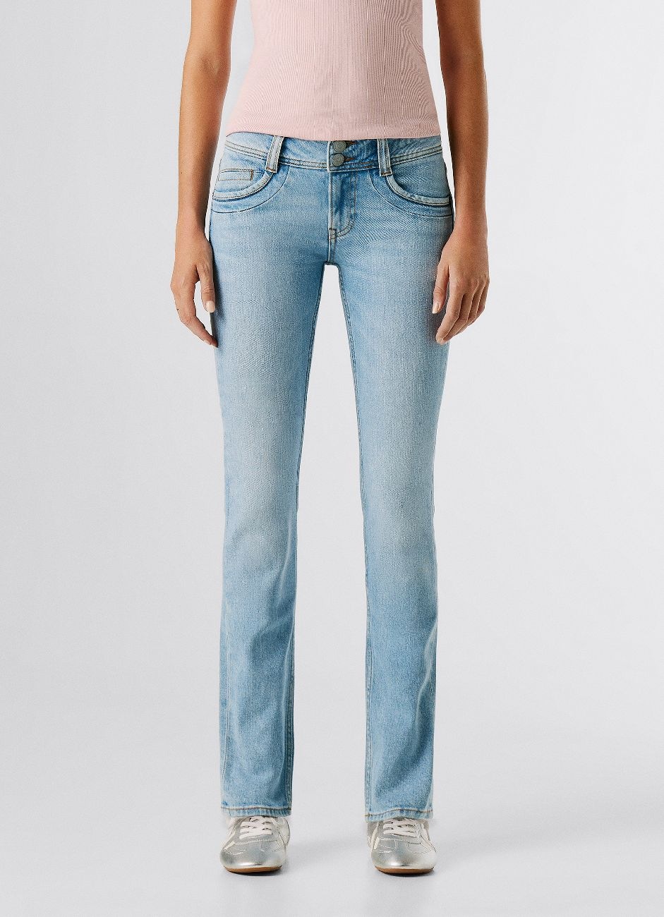 Image of Pepe Jeans Straight-Jeans "SLIM JEANS MW GEN" mit doppeltem Knopfverschluss