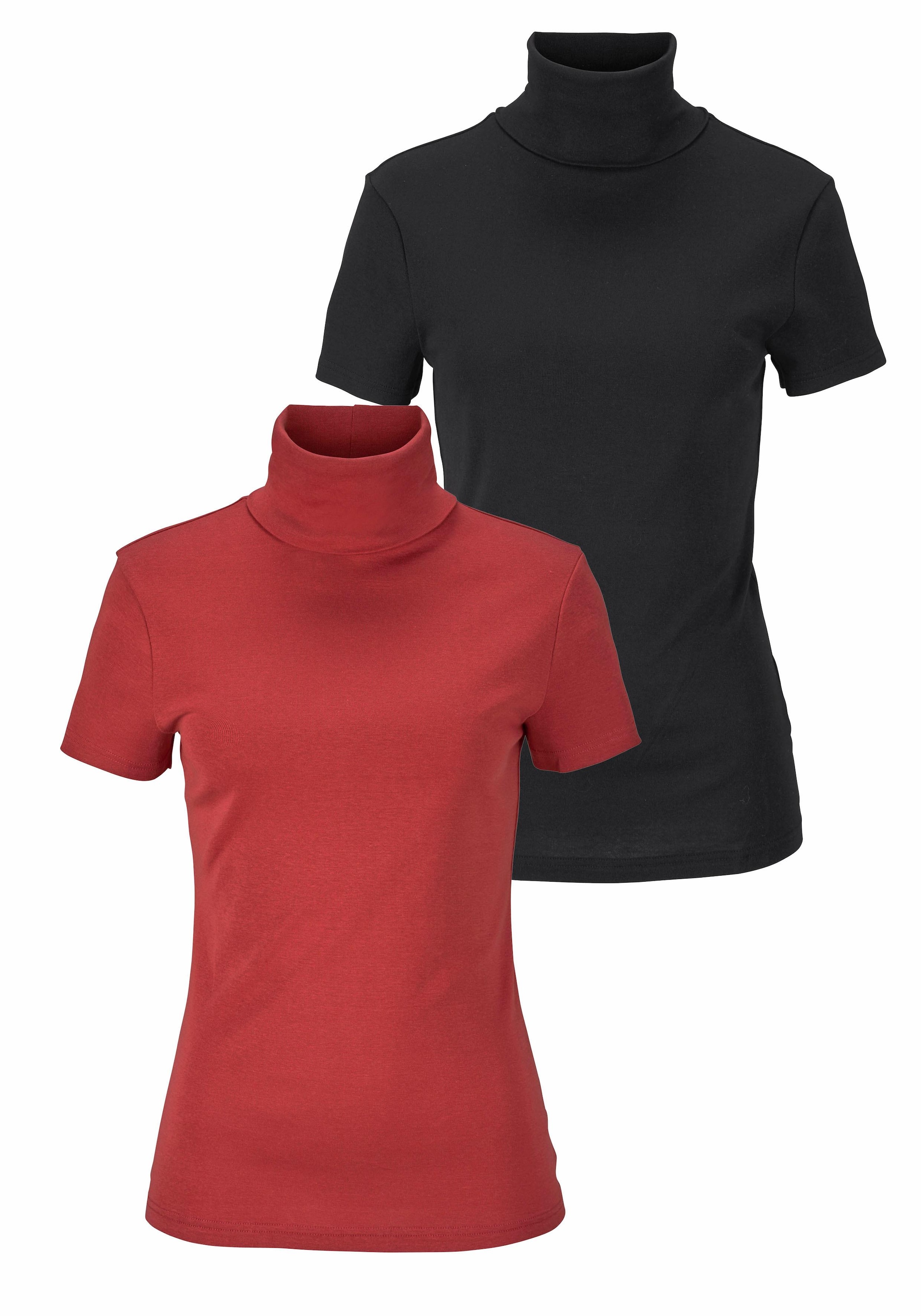 Image of Flashlights Rollkragenshirt 2er-Pack, eng geschnitten, aus elastischem Material, im 2er-Pack