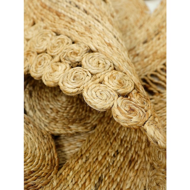carpetfine Sisalteppich »Juteteppich Finn«, rechteckig, natürliches  Pflanzenmaterial von Hand gewebt, Boho Style günstig kaufen