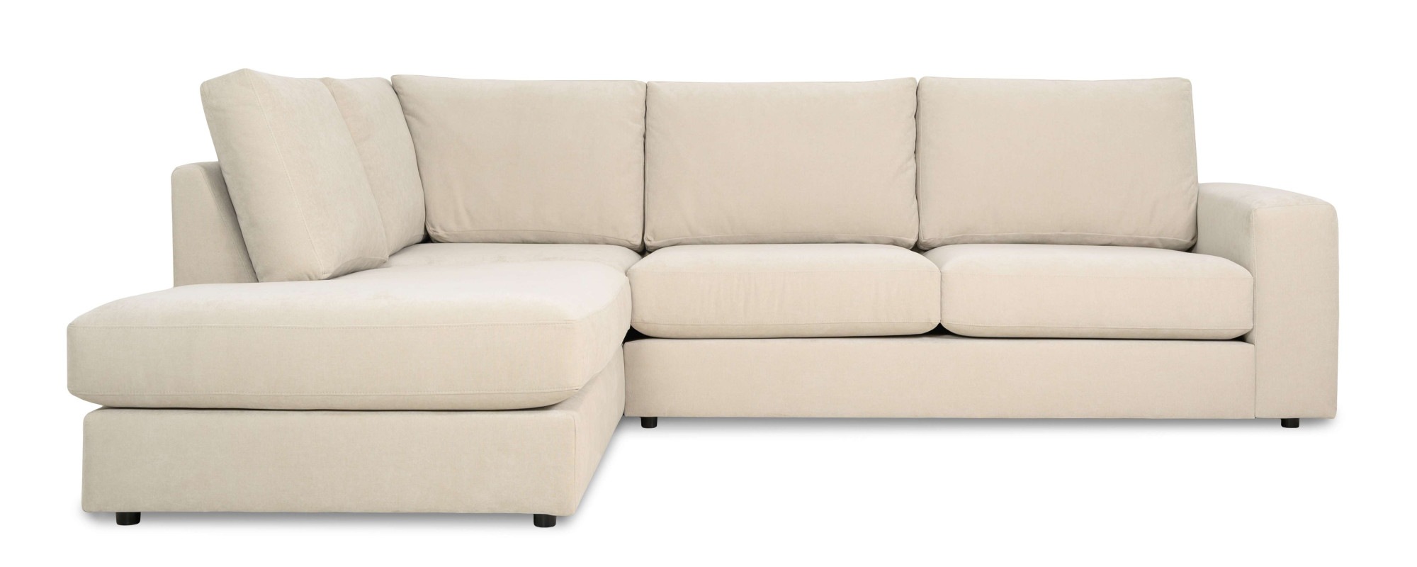 GOODproduct Canapé d'angle »Nivette, weiches Chenille« Breite 292 cm, L-Form, bodentief, mit Wellenunterfederung