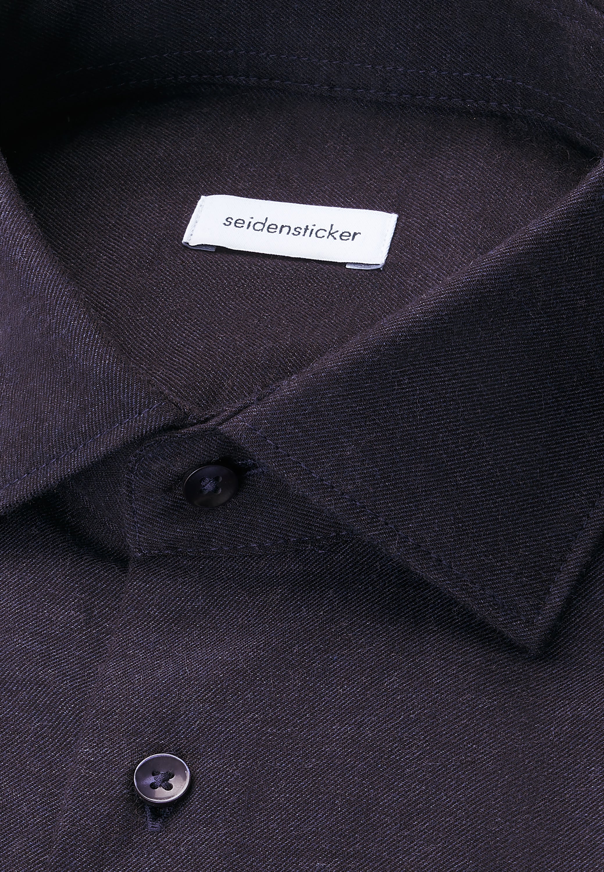 seidensticker Flanellhemd »Schwarze Rose« Regular 1/1 Kentkragen Uni