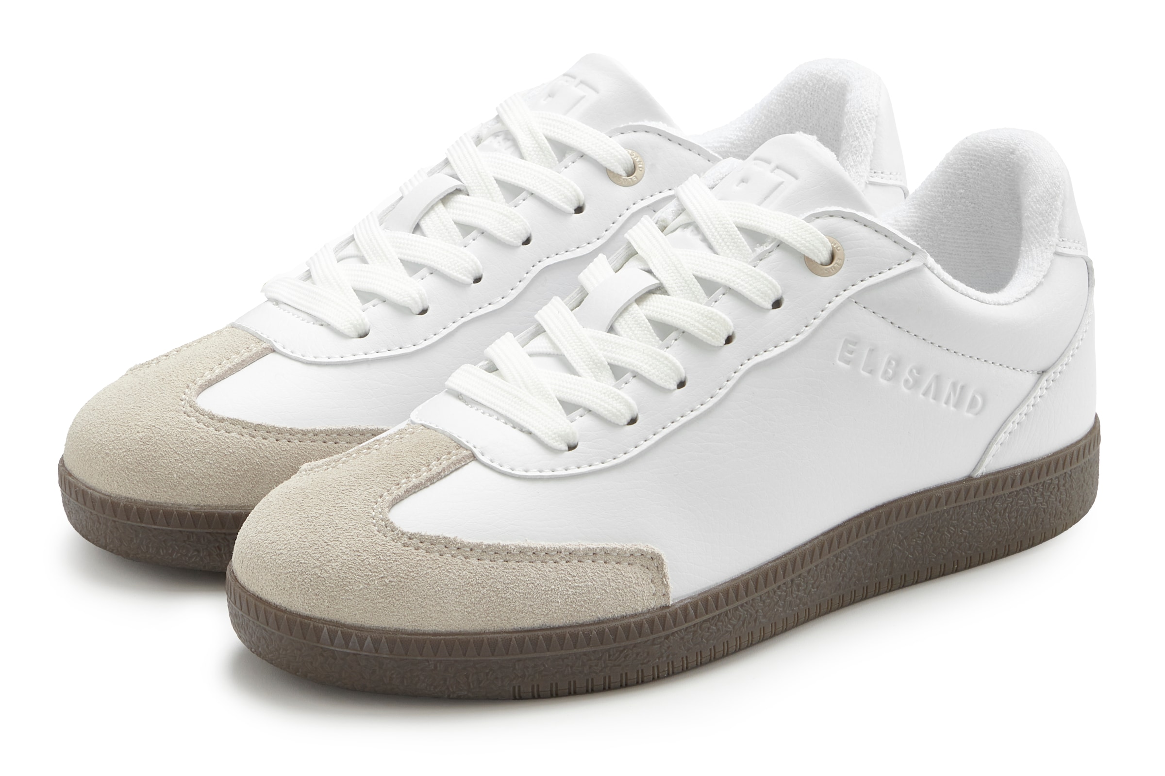 Image of Elbsand Sneaker "Freizeitschuh, Schnürschuh, Turnschuh, Retro Sneaker" Schnürhalbschuh mit Lederanteil im modernen Retro Look