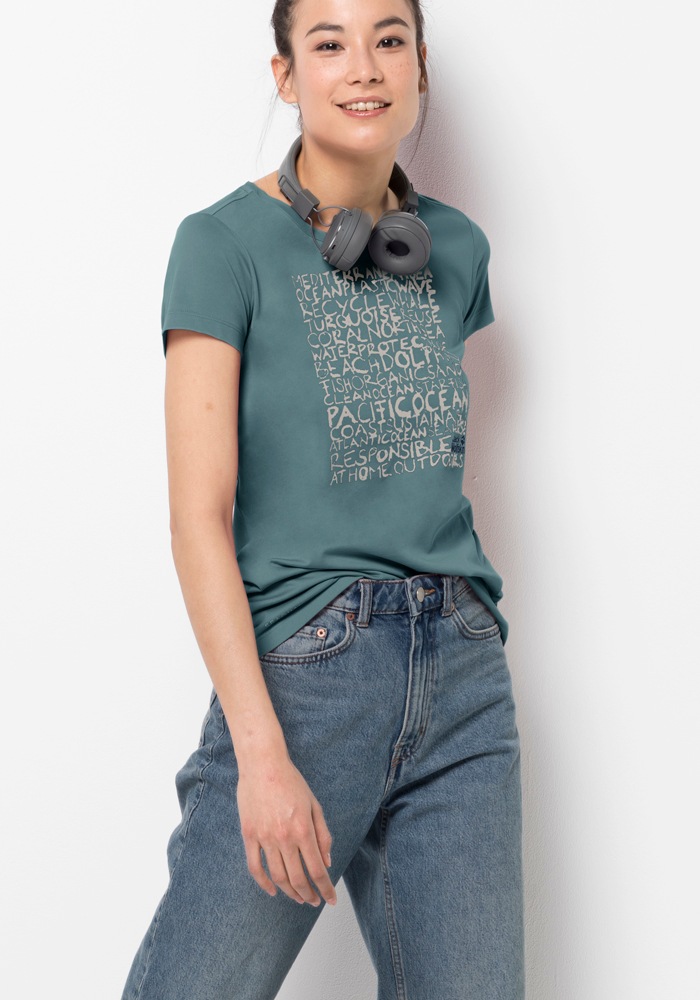 Image of Jack Wolfskin Kurzarmshirt »OCEAN LETTER T W« bei Ackermann Versand Schweiz